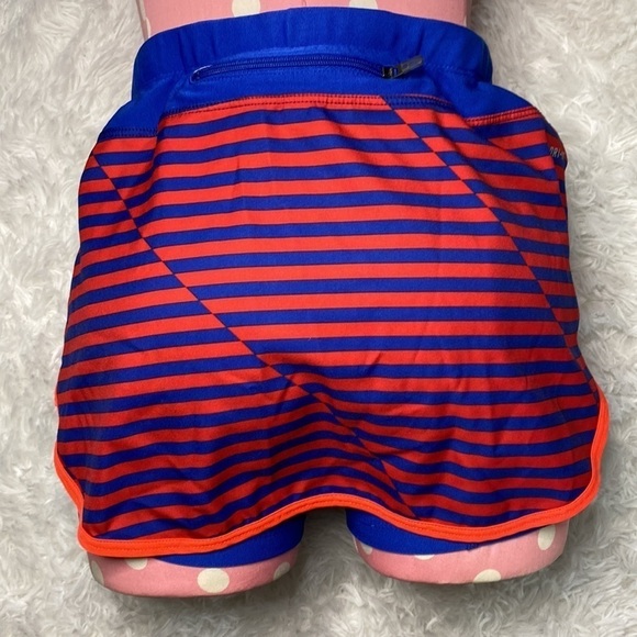 Nike red & blue running shorts with skirt overlay - Picture 3 of 7
